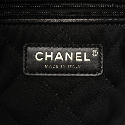 Chanel Shiny Calfskin Striped Small Chanel 22 Black White 6 of 10