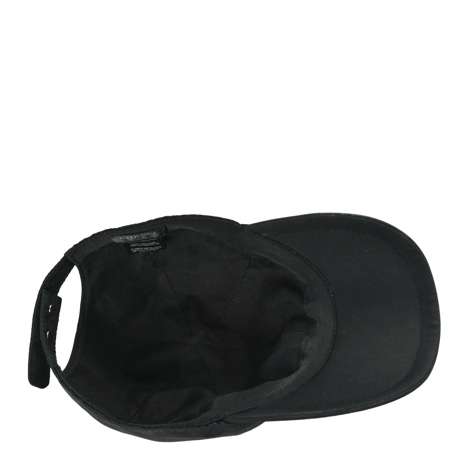 Chanel Cotton CC Cap Hat Black 6 of 7