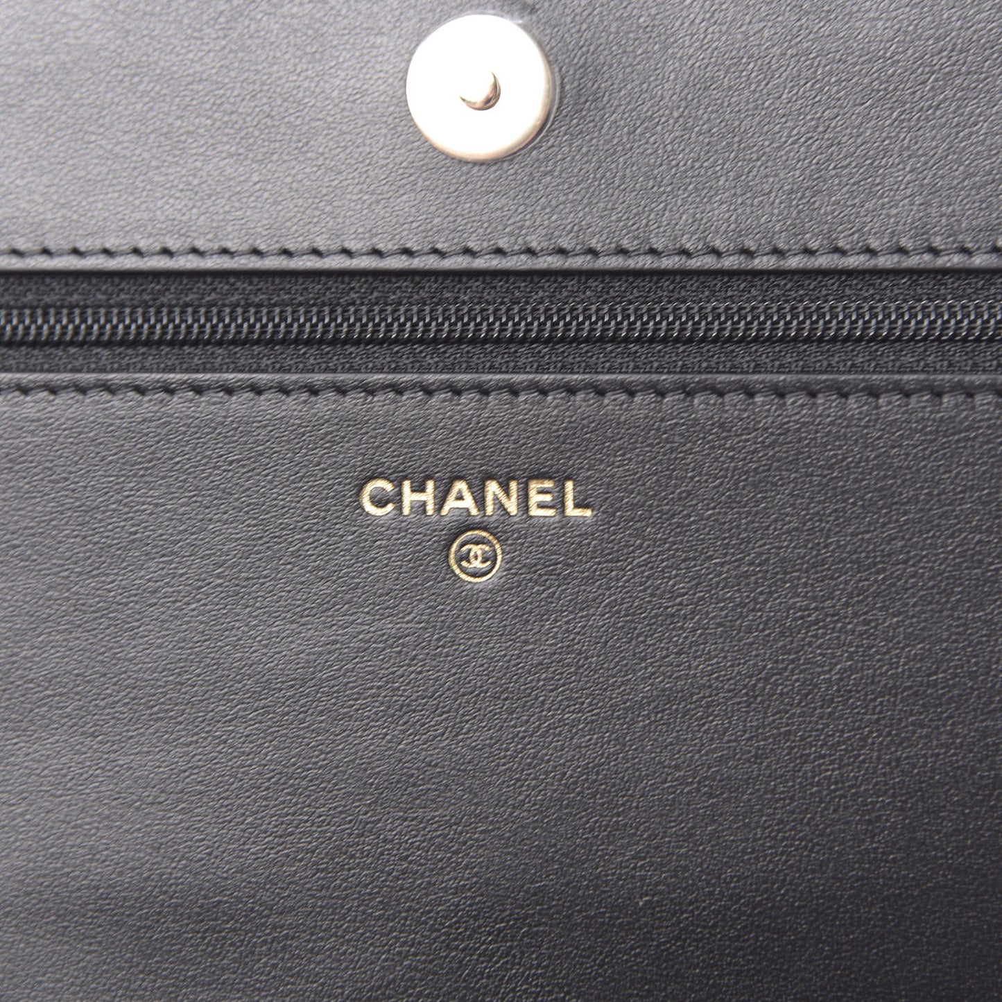 Caviar Camellia Embossed Wallet On Chain WOC Black