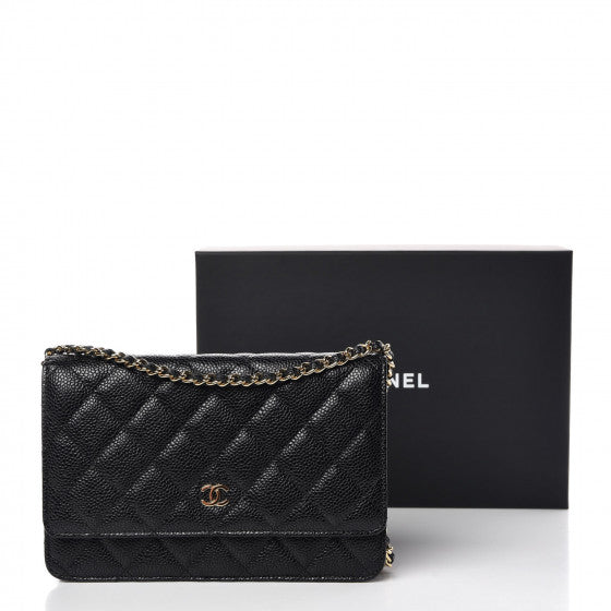 Chanel Caviar Quilted Wallet On Chain WOC Black 9 of 9