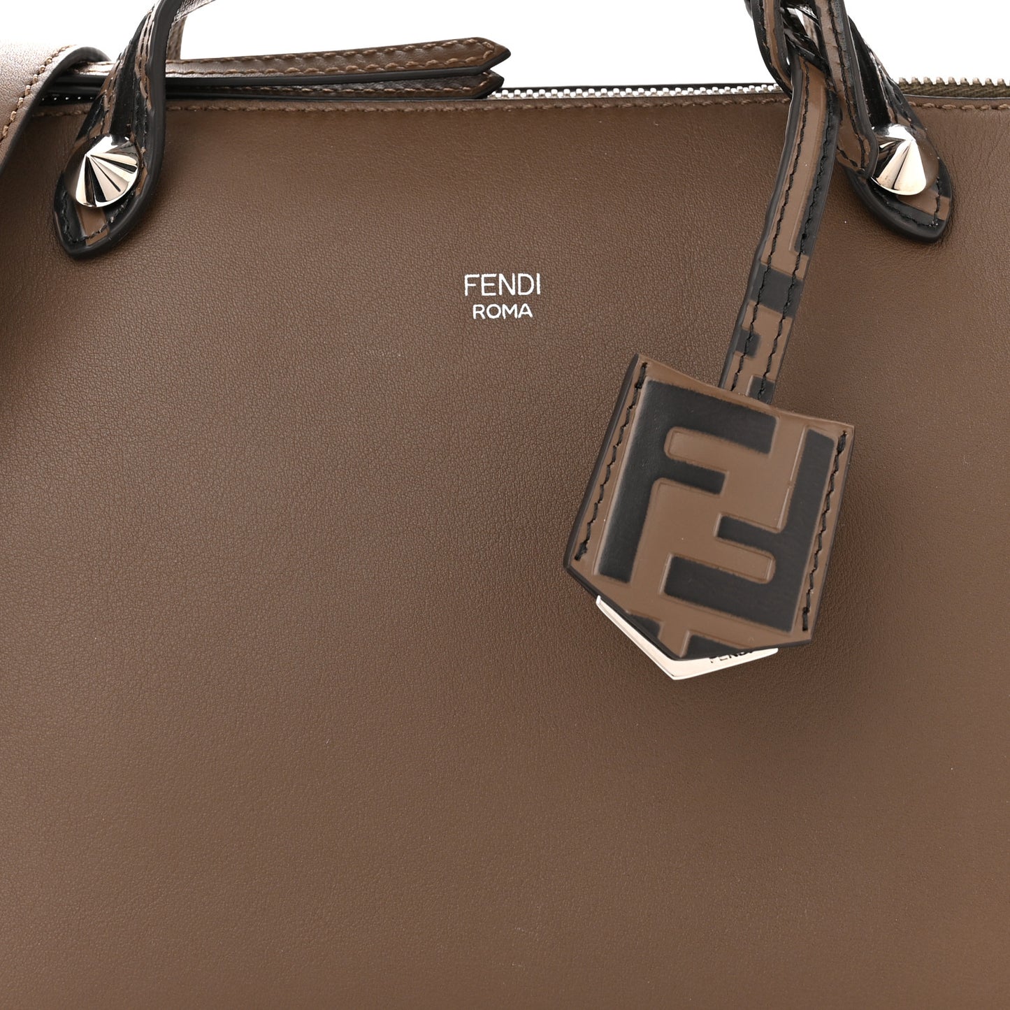 Vitello Dolce Bi-Color FF 1974 Embossed Medium By The Way Boston Bag Maya Black