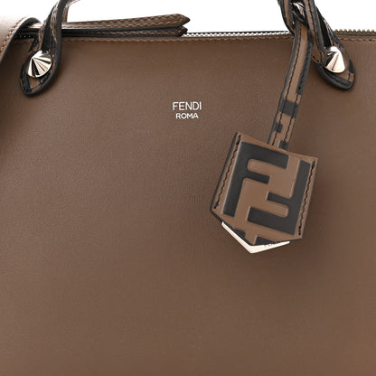 Fendi Vitello Dolce Bi-Color FF 1974 Embossed Medium By The Way Boston Bag Maya Black 10 of 12