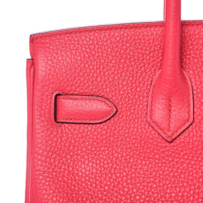 Hermes Taurillon Clemence Birkin 30 Rose Extreme 22 of 29