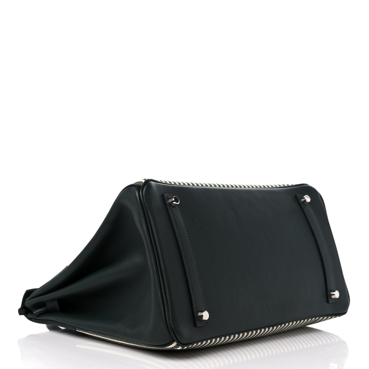 Hermes Toile Birkin 35 Vert Anglais 4 of 10