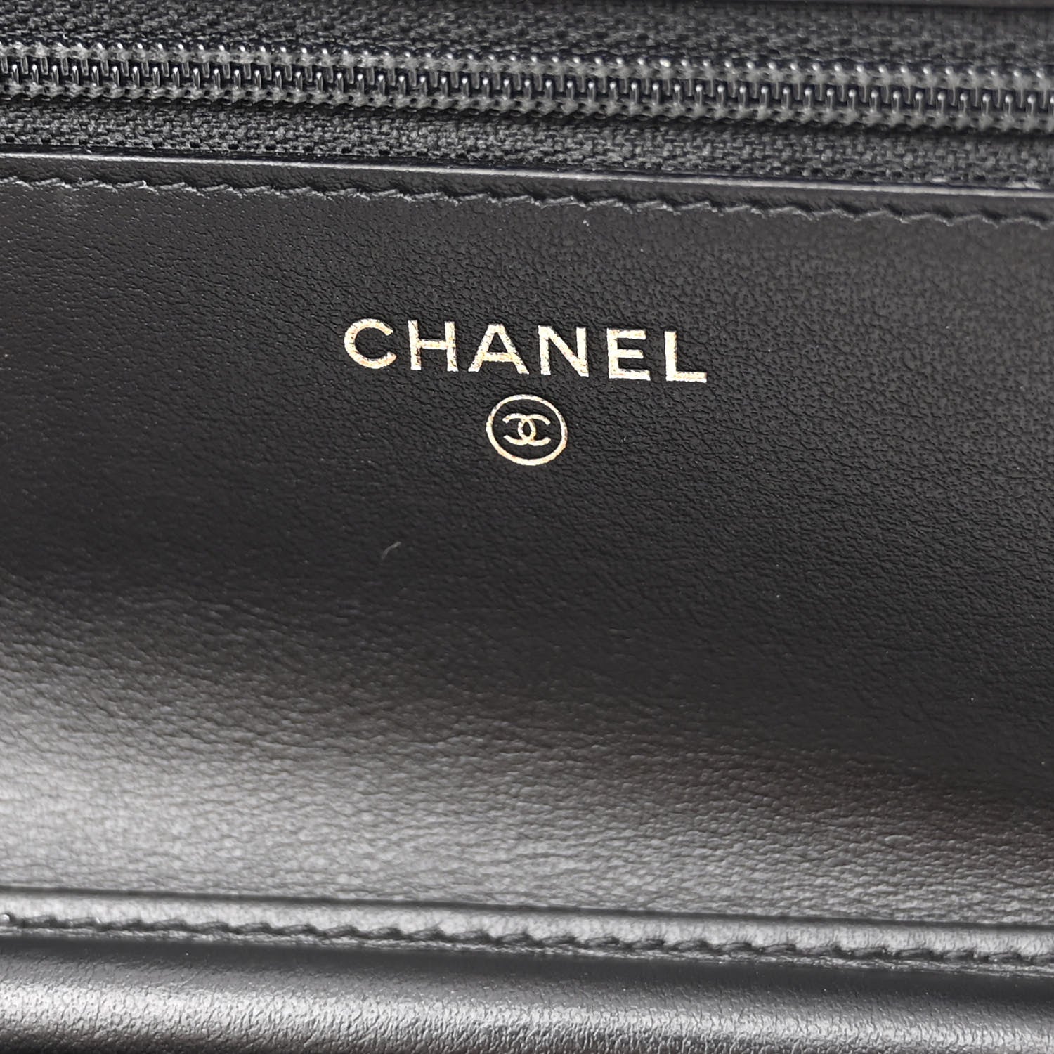 Chanel Caviar Quilted CC Filigree Wallet On Chain WOC Black 6 of 10