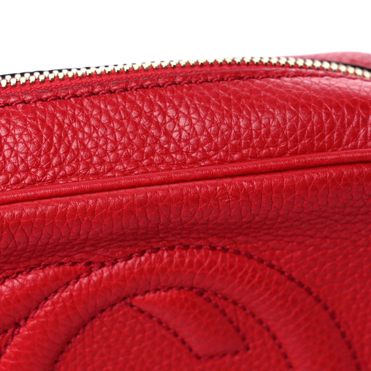 Gucci Pebbled Calfskin Small Soho Disco Bag Tabasco Red 15 of 16