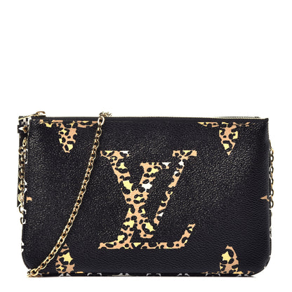 Louis Vuitton Monogram Giant Jungle Pochette Double Zip Black 1 of 9