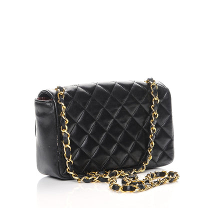 Chanel Lambskin Quilted Mini Rectangular Flap Black 3 of 8