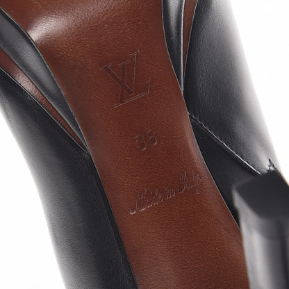 Louis Vuitton Calfskin Belted High Boots 36 Black 6 of 9
