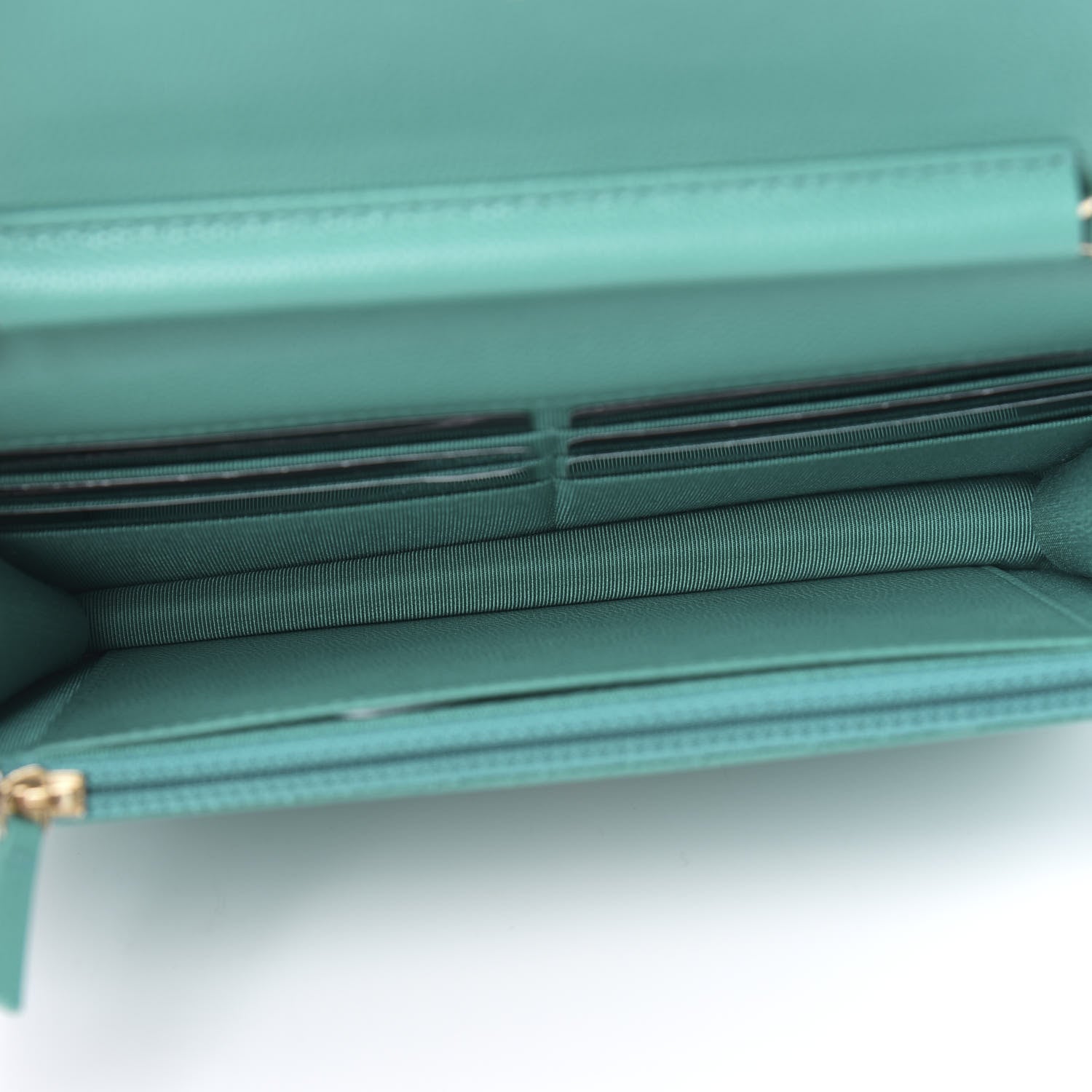 Chanel Caviar Quilted Wallet On Chain WOC Turquoise 5 of 12