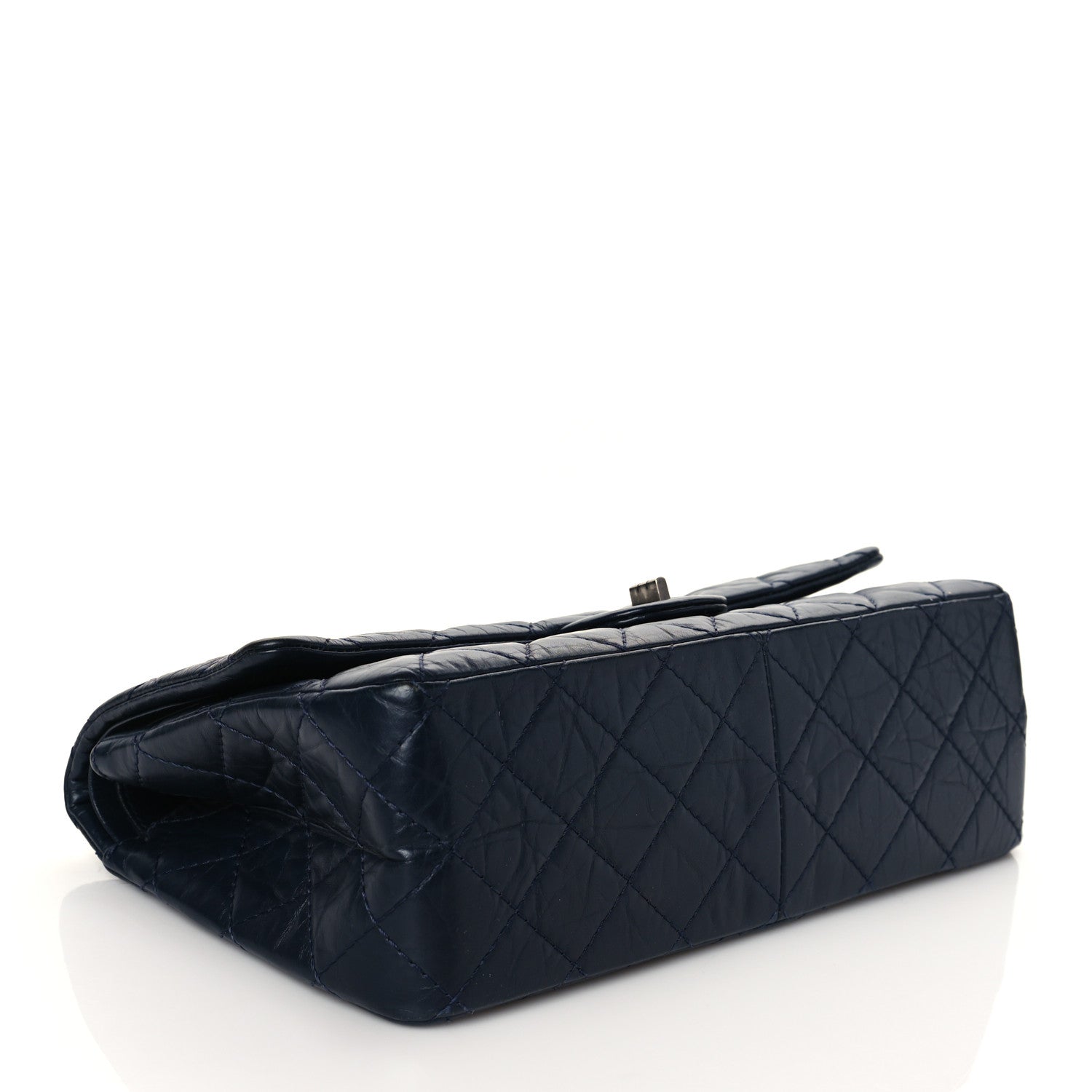 Chanel Aged Calfskin Quilted 2.55 Reissue 226 Flap Navy Blue 4 of 10