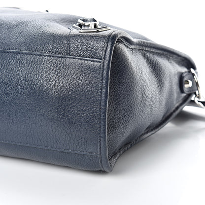 Balenciaga Chevre Silver Metallic Edge Hardware City Bleu Nuit Dark Sea 10 of 12