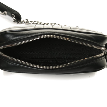 Prada Soft Calfskin Diagramme Crossbody Bag Black 4 of 14