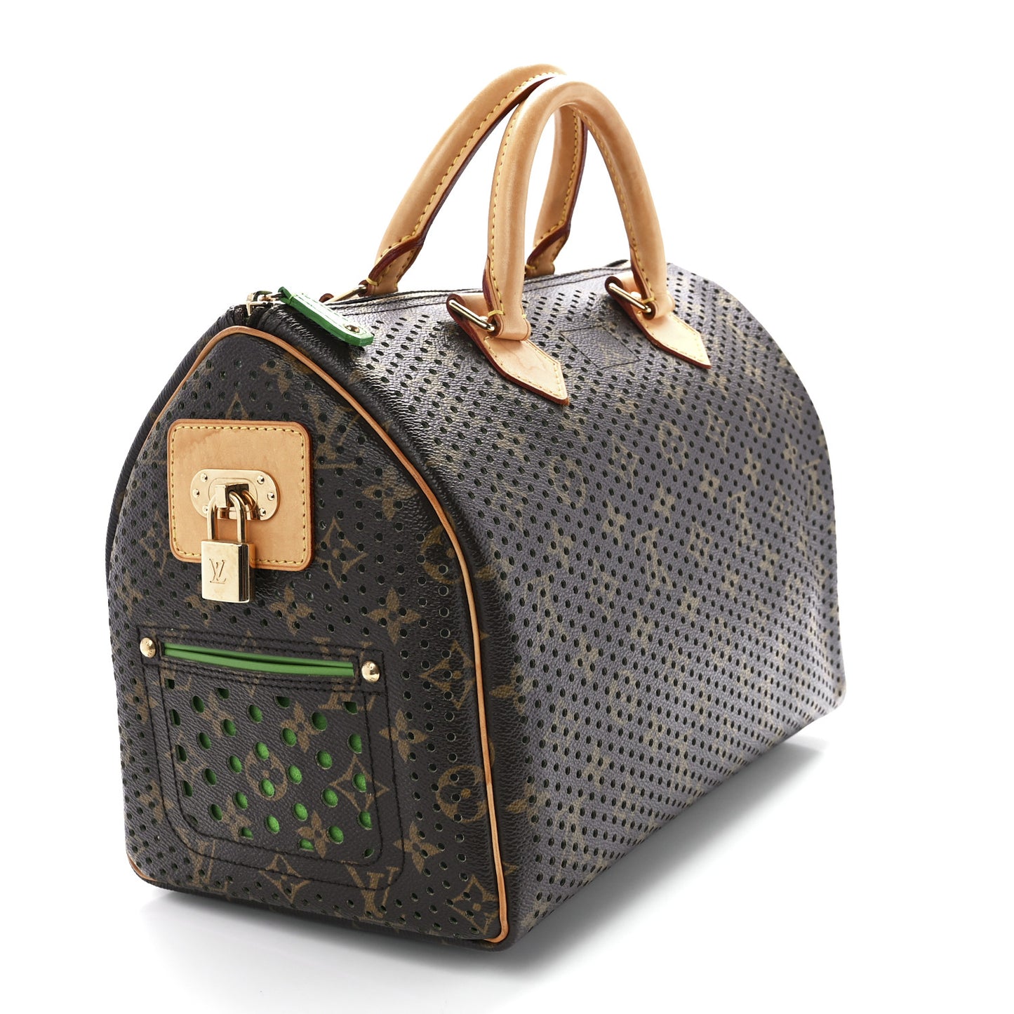 Monogram Perforated Speedy 30 Green