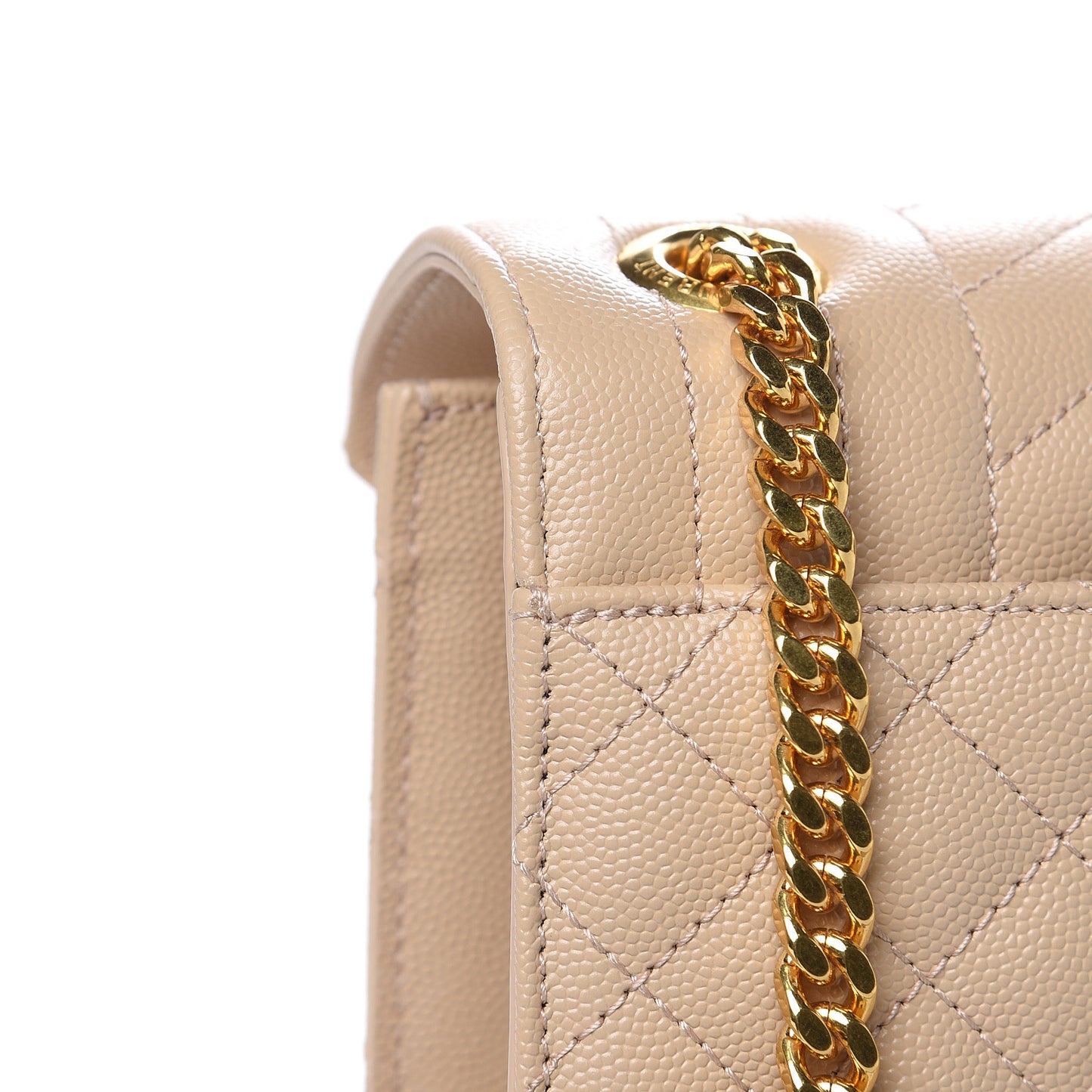 Grain De Poudre Mixed Matelasse Large Triquilt Monogram Satchel Nude Powder