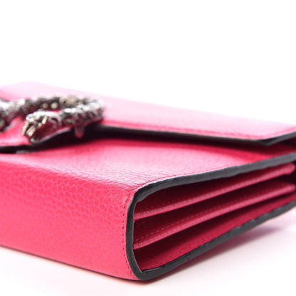 Gucci Dollar Calfskin Crystal Mini Dionysus Chain Wallet Box Pink 7 of 12