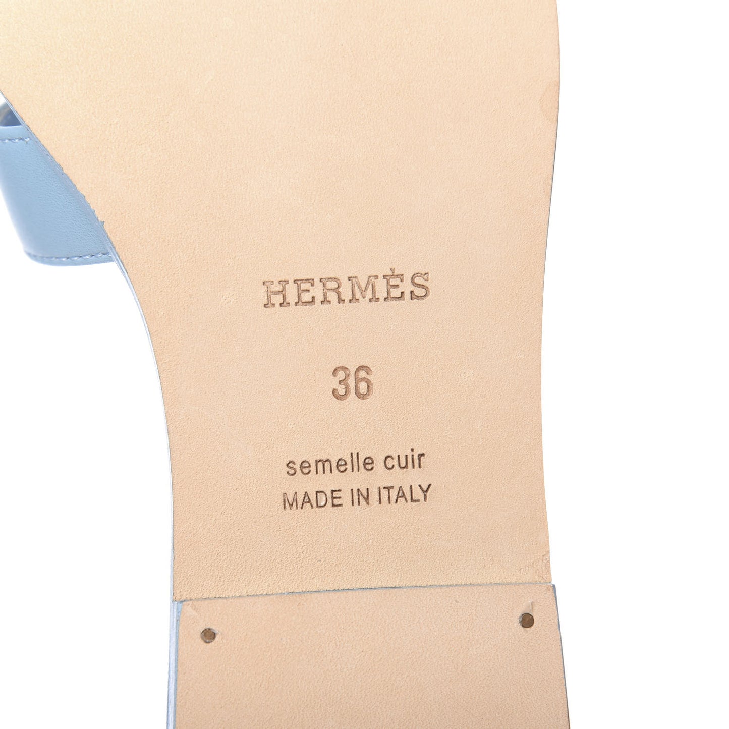 Calfskin Oran Sandals 36 Bleu Dorset