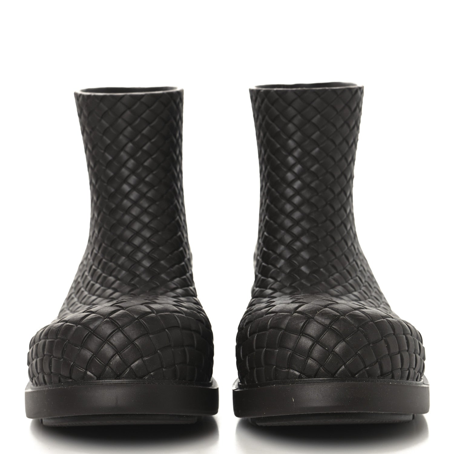 Bottega Veneta Rubber Intreccio Fireman Ankle Boots 40 Fondant 3 of 8