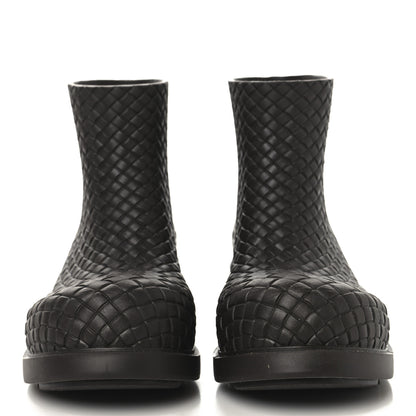 Bottega Veneta Rubber Intreccio Fireman Ankle Boots 40 Fondant 3 of 8
