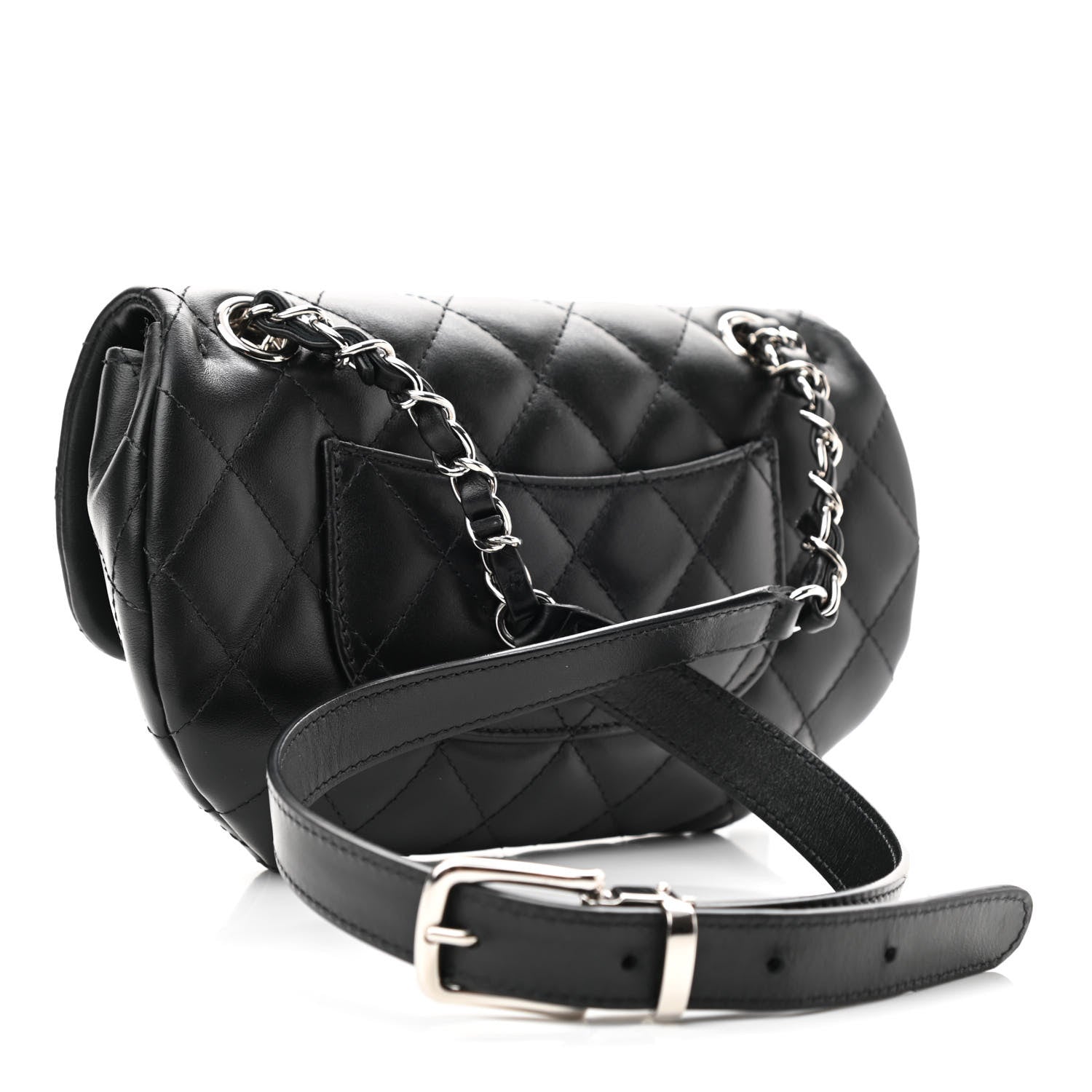 Chanel Calfskin Quilted CC Uniform Flap Belt Bag Black 3 of 10