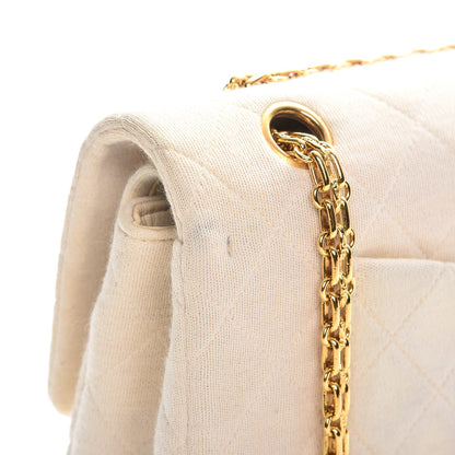 Chanel Jersey Quilted Medium Double Flap Beige 9 of 18