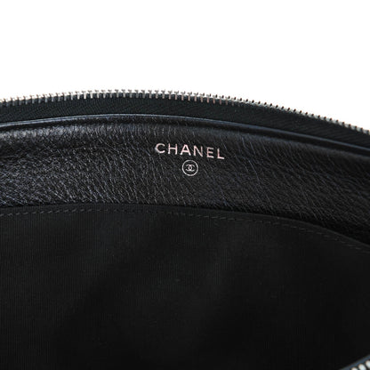 Chanel Calfskin Quilted Small Zipped Boy Pouch Black 6 of 8