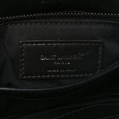 Saint Laurent Calfskin Y Quilted Monogram Monochrome Toy Loulou Crossbody Bag Black 6 of 10