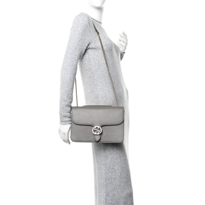 Gucci Dollar Calfskin Interlocking G Shoulder Bag Loess 3 of 10