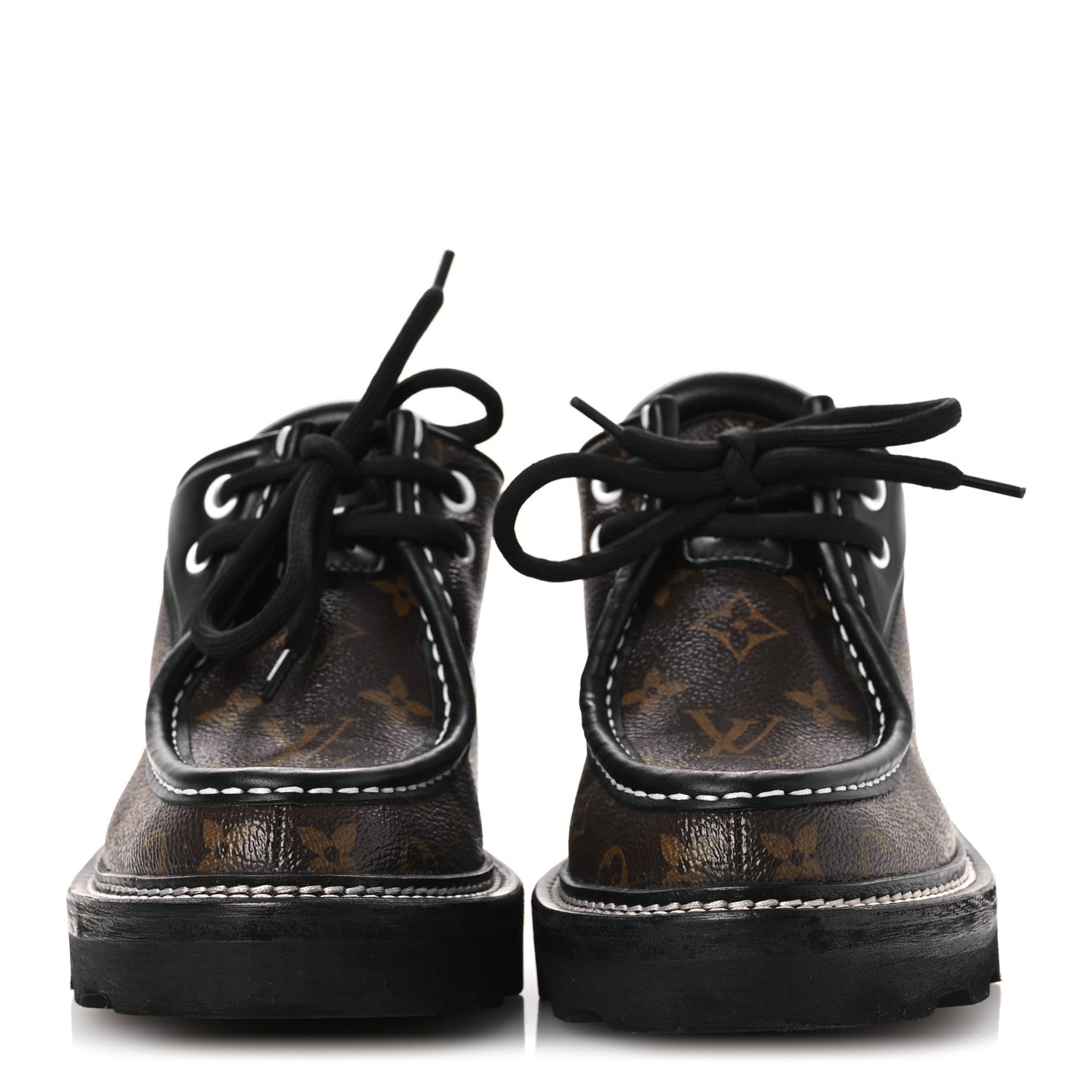 Louis Vuitton Monogram Calfskin Beaubourg Platform Derby Shoes Brown 3 of 11