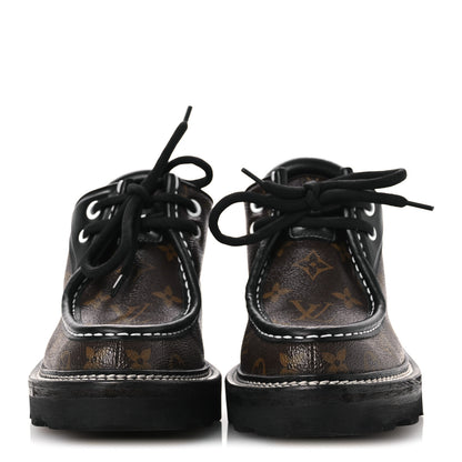Louis Vuitton Monogram Calfskin Beaubourg Platform Derby Shoes Brown 3 of 11