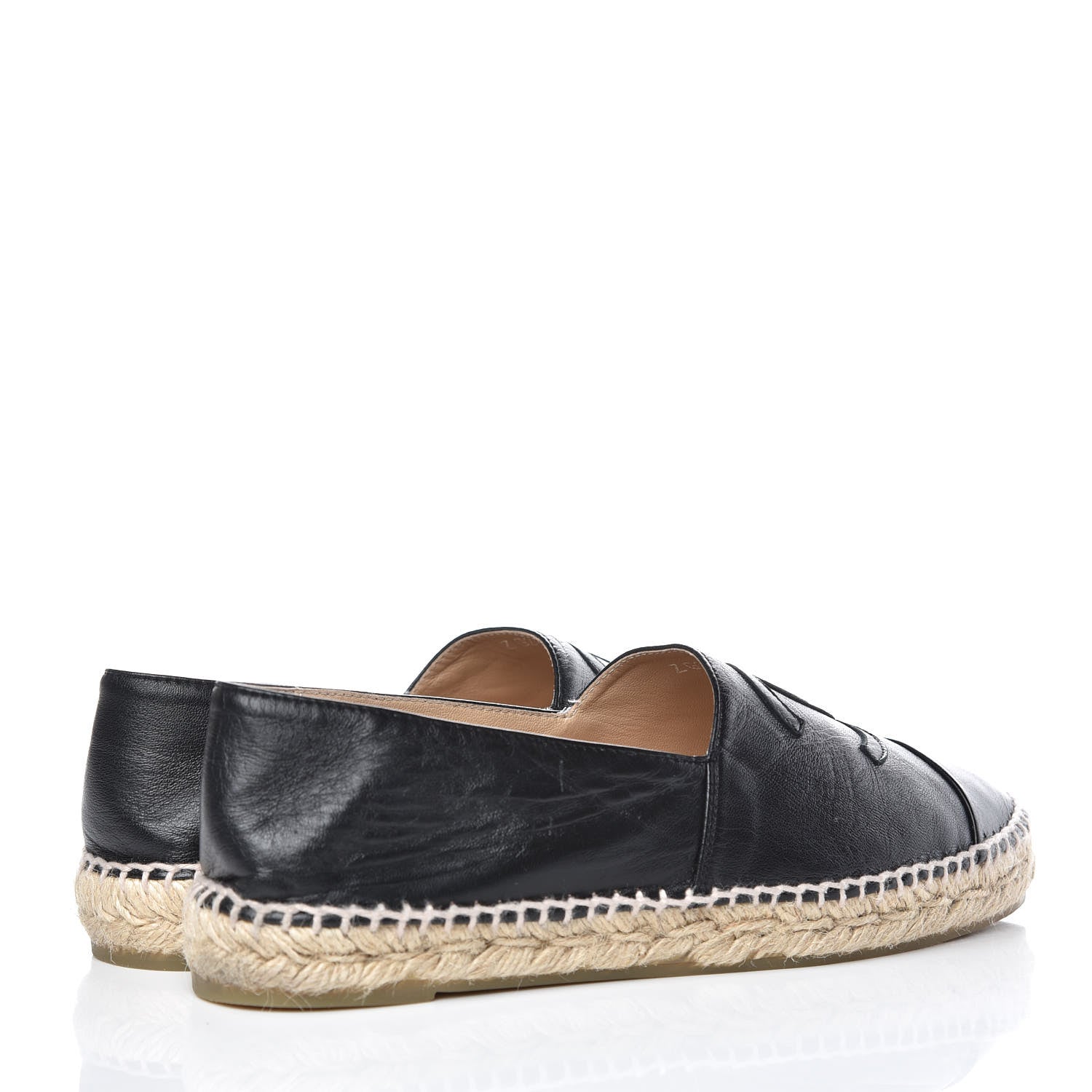 Chanel Lambskin CC Espadrilles 39 Black 4 of 11