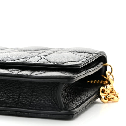 Christian Dior Supple Calfskin Caro Pouch with Chain Black 9 of 9