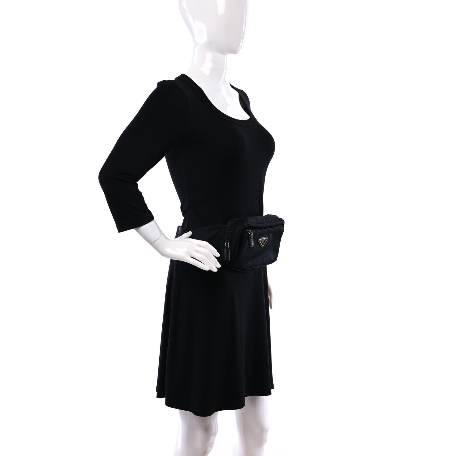 Prada Re-Nylon Saffiano Belt Bag Black 3 of 12