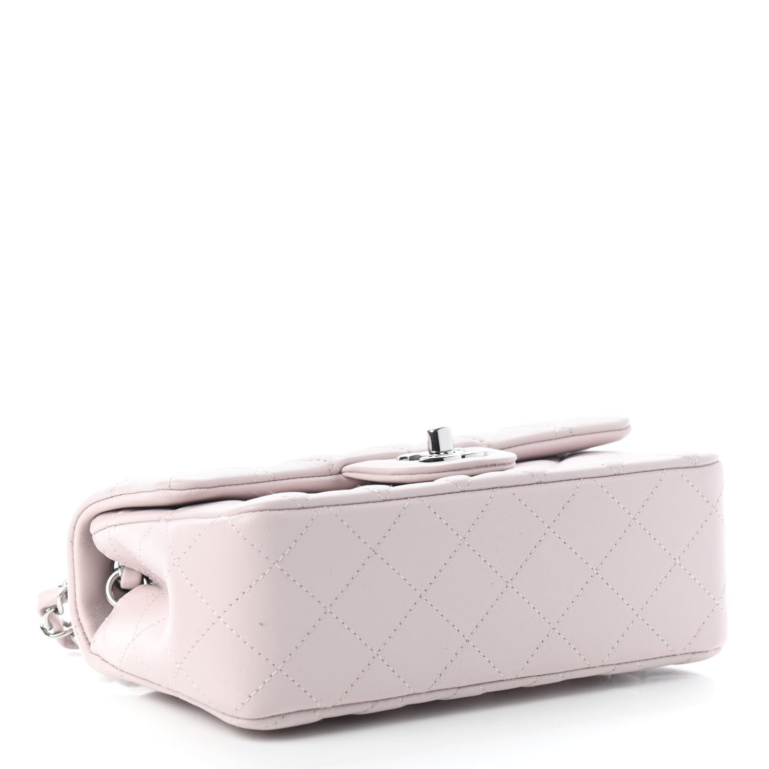 Chanel Lambskin Quilted Mini Rectangular Flap Light Pink 4 of 9