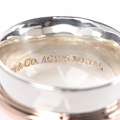 Tiffany Sterling Silver Rubedo 1837 Wide Band Ring 50 5.50 5 of 5