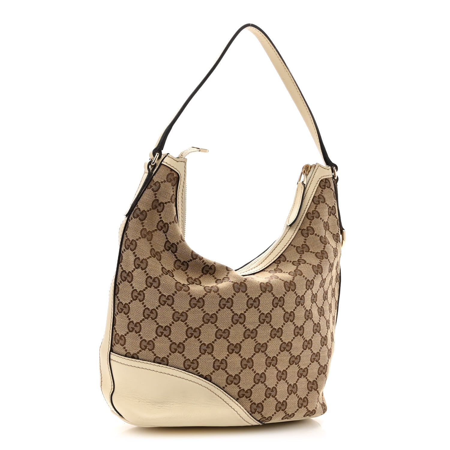Gucci Monogram Medium New Britt Hobo Off White 3 of 11