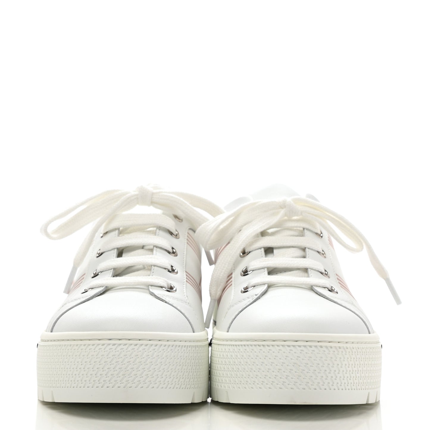 Calfskin Nappa Dare Sneakers 37 White Rose Dore