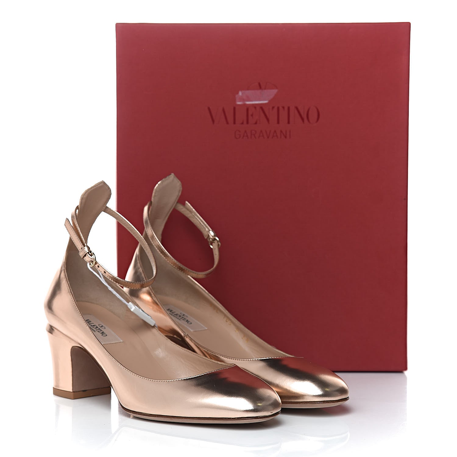 Valentino Garavani Metallic Nappa Tan-Go Mary Jane 60mm Pumps 38 Soft Noisette 11 of 11
