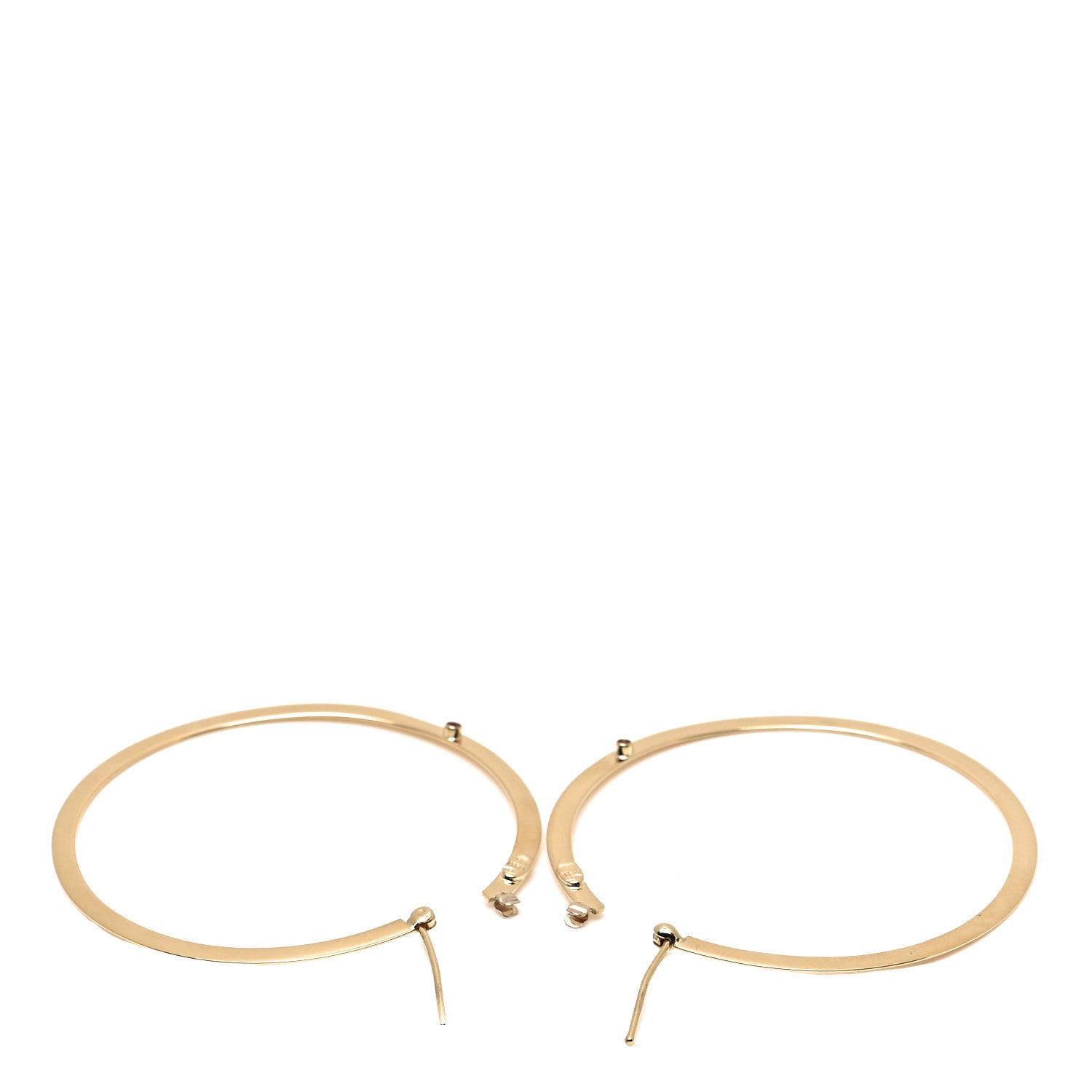 Roberto Coin 18K Yellow Gold Ruby Large Hoop Earrings 3 of 4