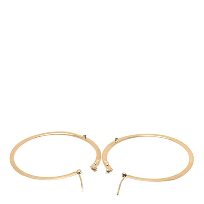 Roberto Coin 18K Yellow Gold Ruby Large Hoop Earrings 3 of 4