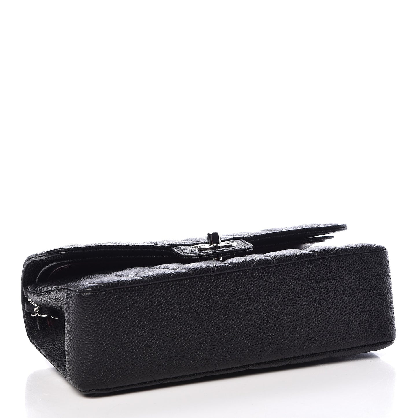 Caviar Quilted Small Double Flap Black