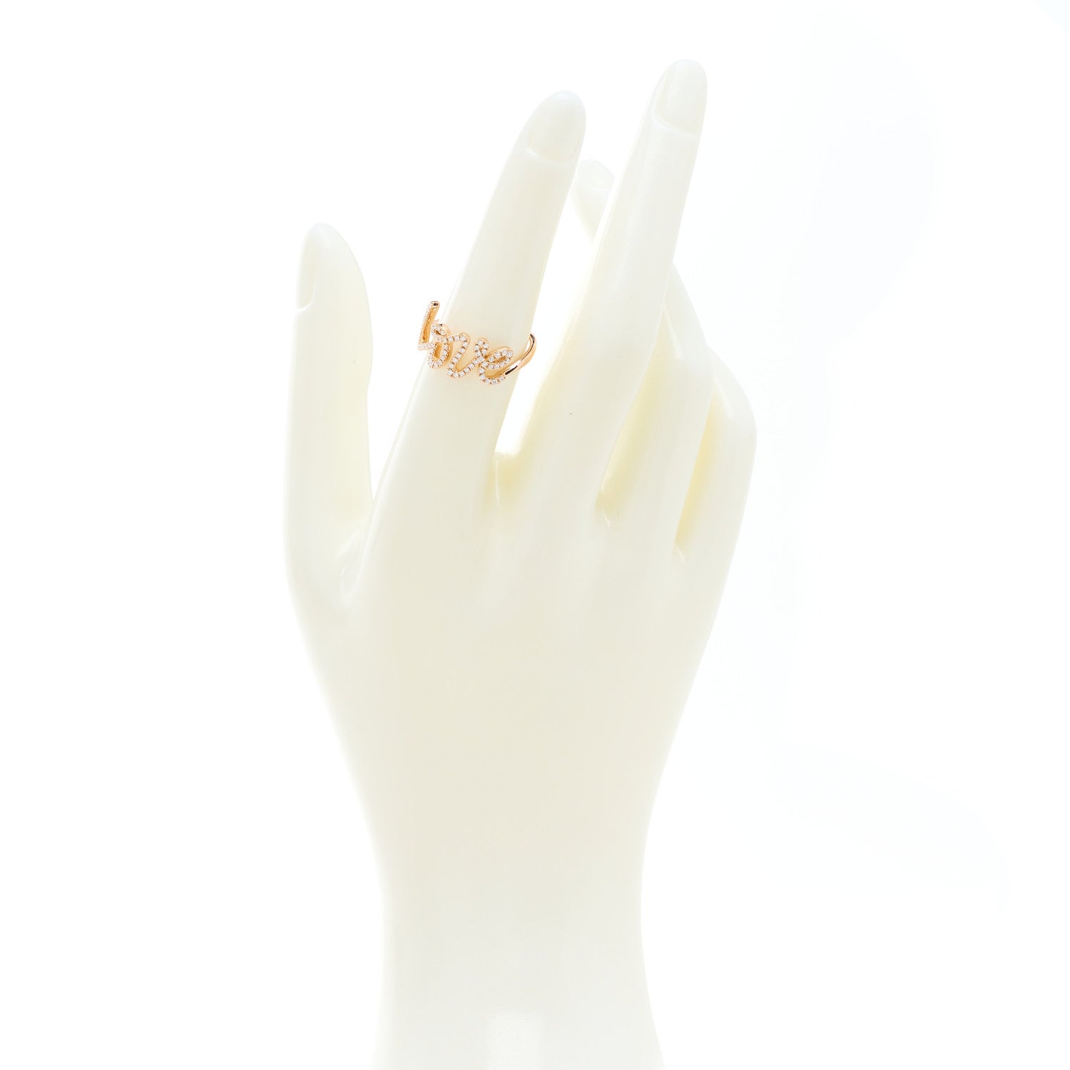 Tiffany 18K Rose Gold Diamond Paloma's Graffiti Love Ring 52 6 2 of 5