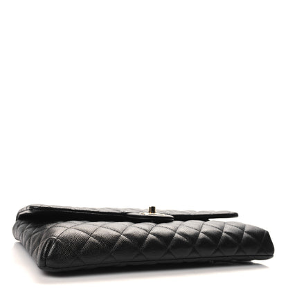 Chanel Caviar Quilted Flap Clutch Black 4 of 11