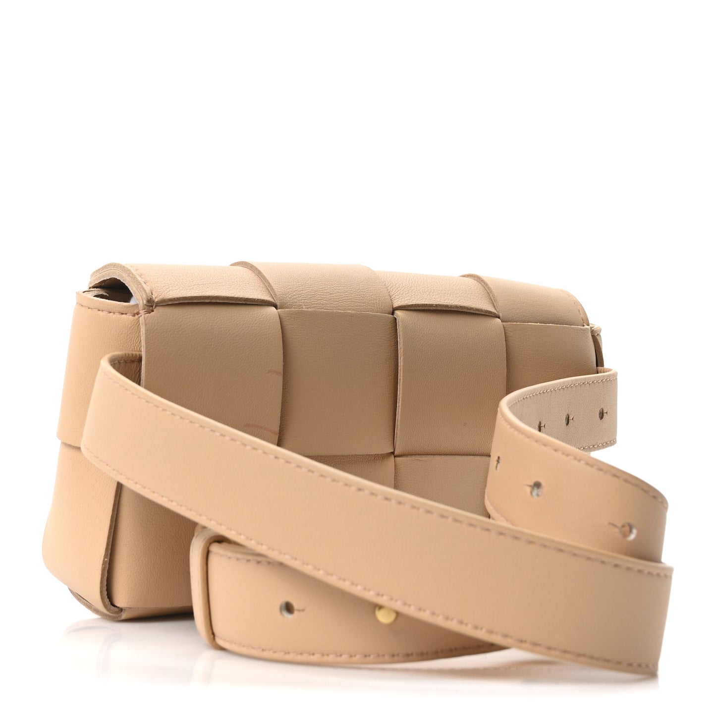Nappa Maxi Intreccio The Belt Cassette Bag Almond