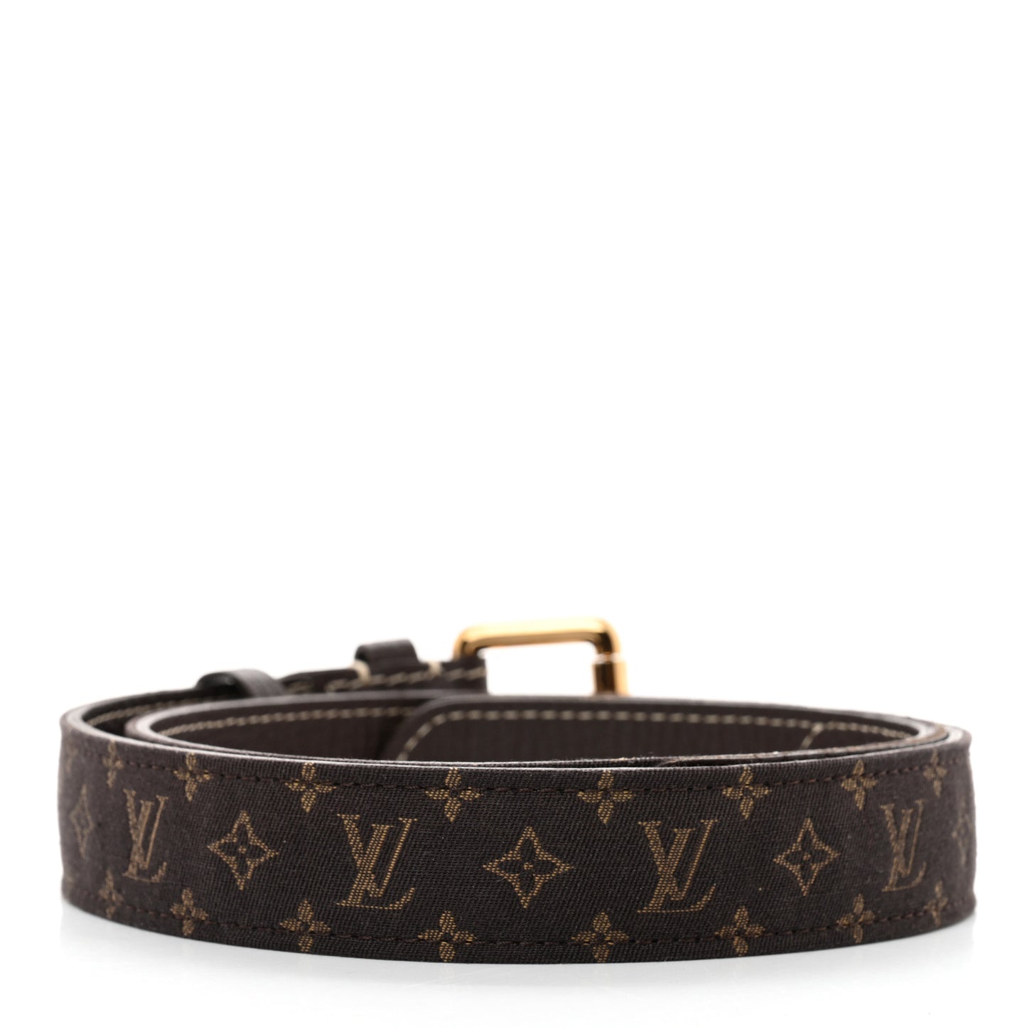 Mini Monogram Skinny Belt Brown