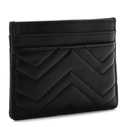 Gucci Calfskin Matelasse GG Marmont Card Holder Black 3 of 6