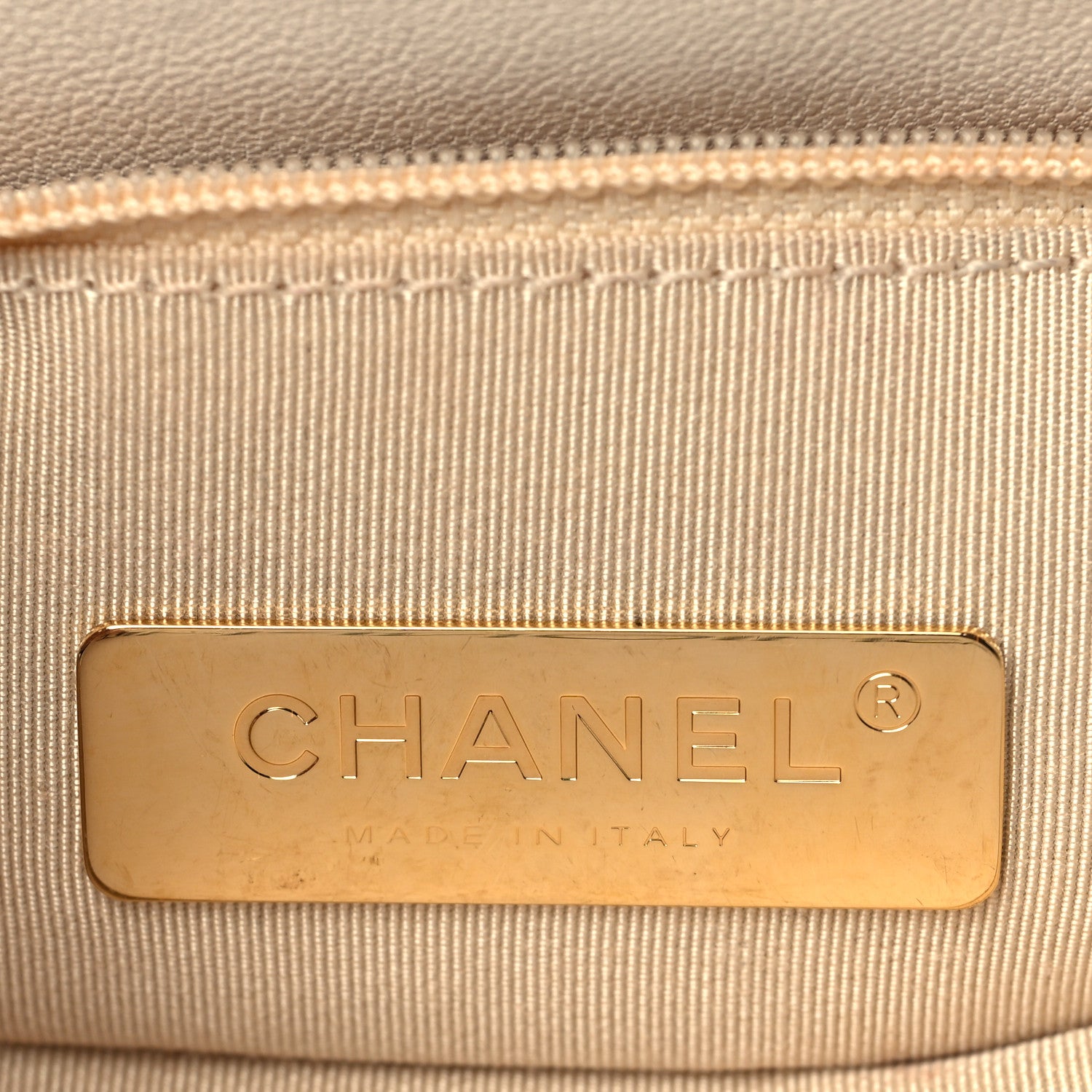 Chanel Goatskin Quilted Large Chanel 19 Flap Light Beige 6 of 10