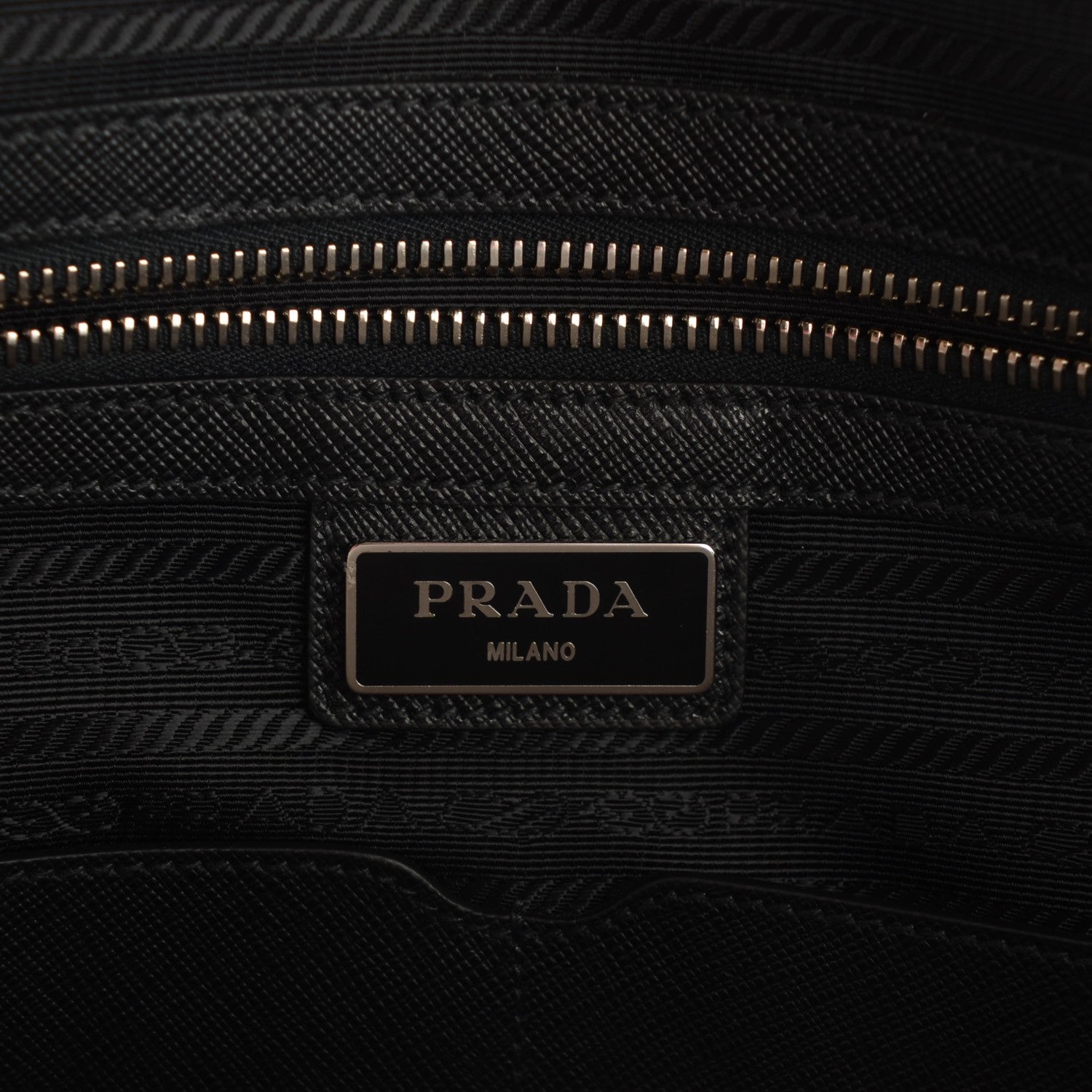 Prada Saffiano Slim Travel Briefcase with Shoulder Strap Nero Black 6 of 8