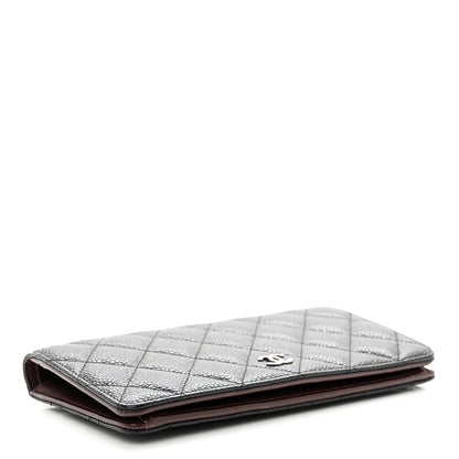 Chanel Caviar Quilted Yen Wallet Black 4 of 8