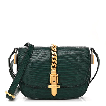Gucci Lizard Mini Sylvie 1969 Messenger Bag Green 1 of 13